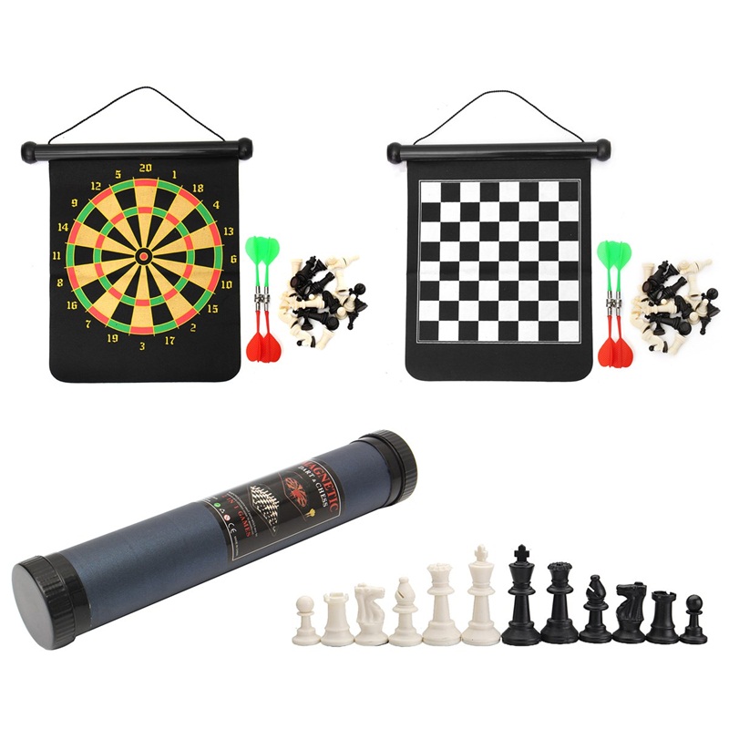 2-in-1-3631cm-Chess-Set-Magnetic-Dart-Board-Outdoor-Travel-Family-Entertainment-Chess-Dart-Game-1217889