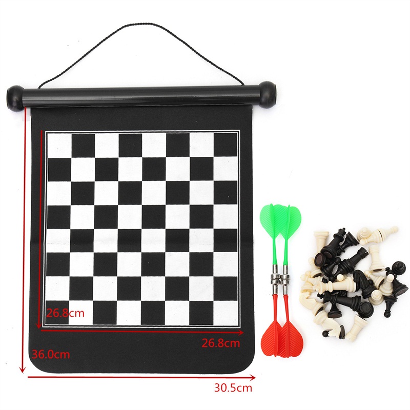 2-in-1-3631cm-Chess-Set-Magnetic-Dart-Board-Outdoor-Travel-Family-Entertainment-Chess-Dart-Game-1217889