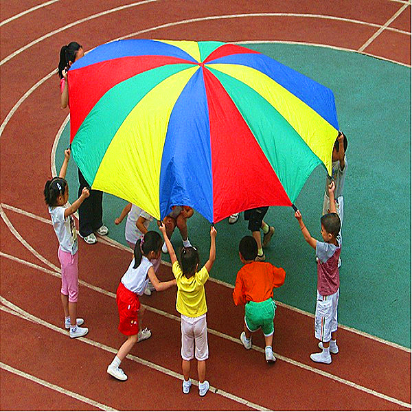 2m-Child-Outdoor-Rainbow-Umbrella-Parachute-Toy-Kindergarten-Parent-Child-Umbrella-Rally-994482