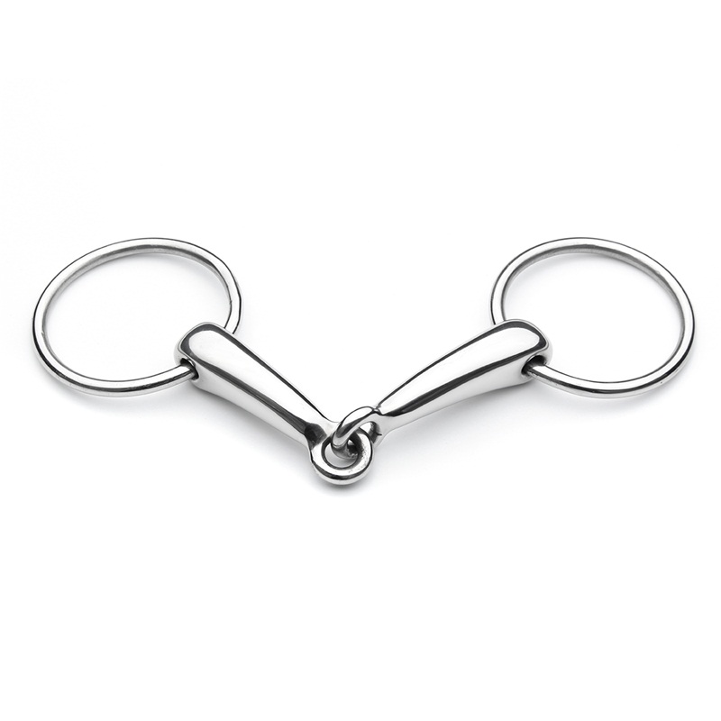 5in-Stainless-Steel-Shires-Hollow-Mouth-Equestrain-Horse-Snaffle-Bit-Loose-Ring-Bit-1246588