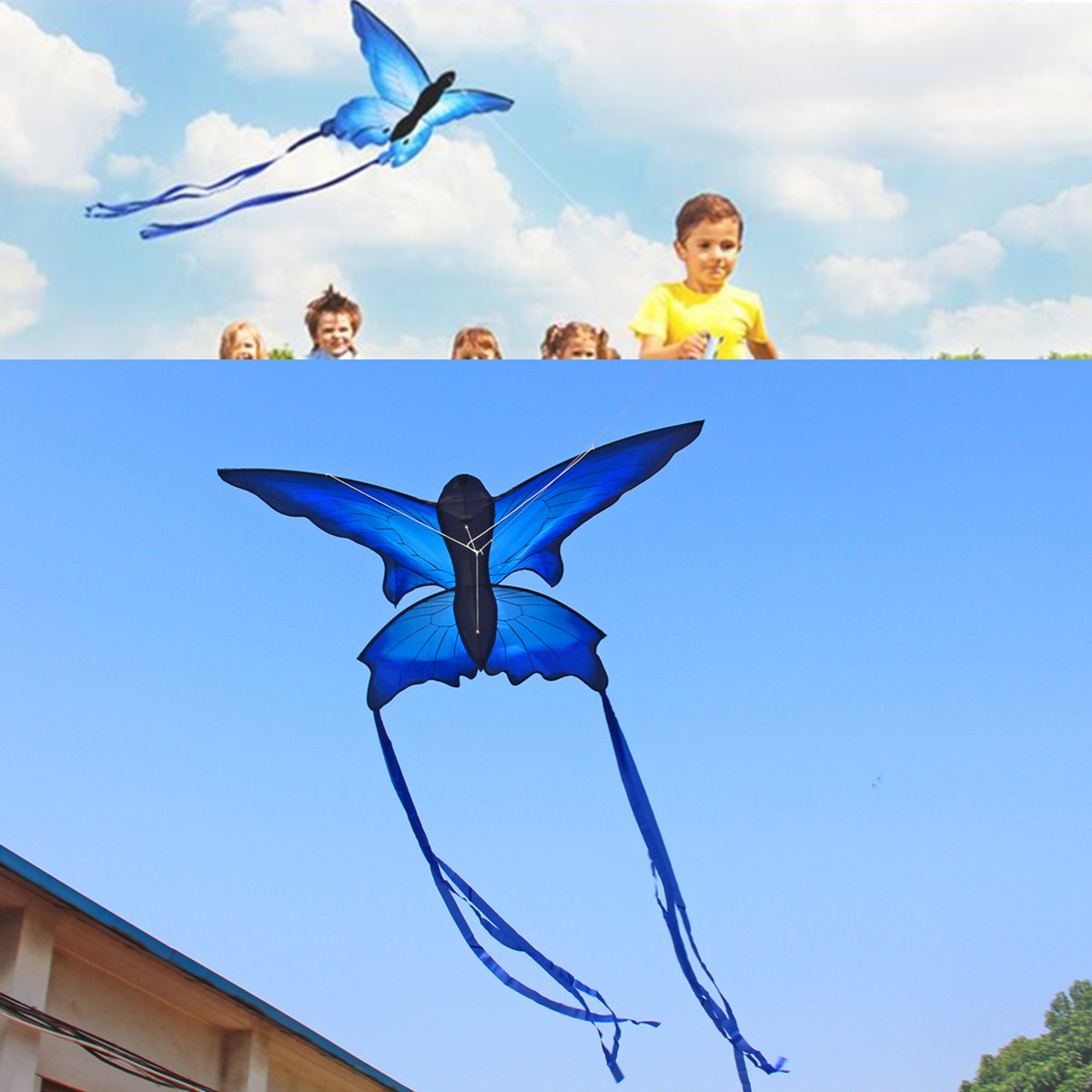 70x150cm-Blue-Beautiful-Butterfly-Kite-Outdoor-Fun-Sports-Flying-Toy-With-30M-Control-Bar-and-Line-1369720