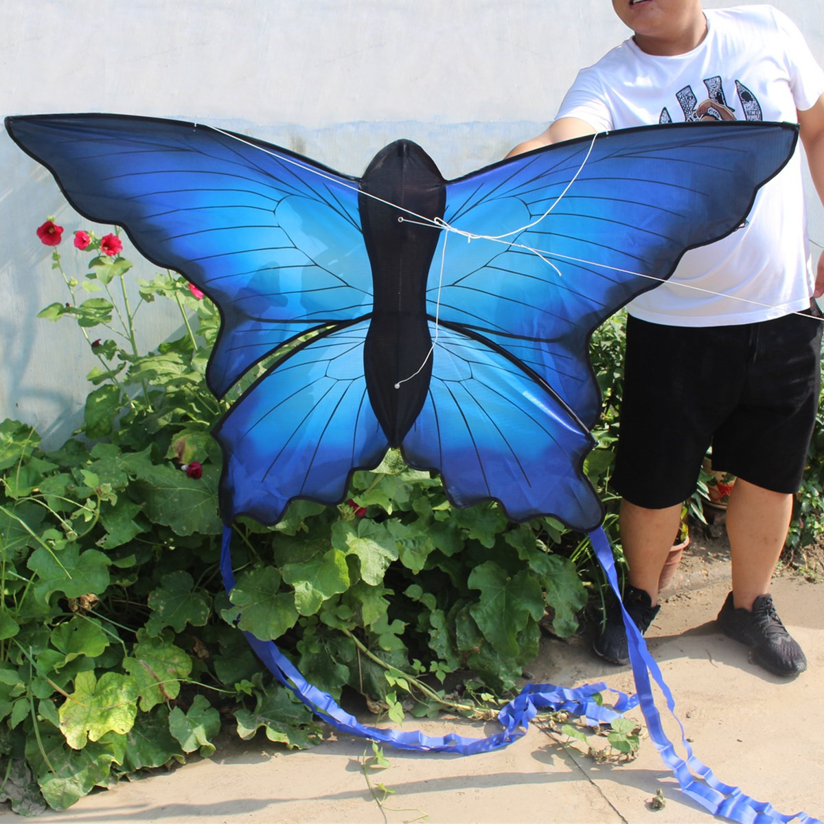 70x150cm-Blue-Beautiful-Butterfly-Kite-Outdoor-Fun-Sports-Flying-Toy-With-30M-Control-Bar-and-Line-1369720