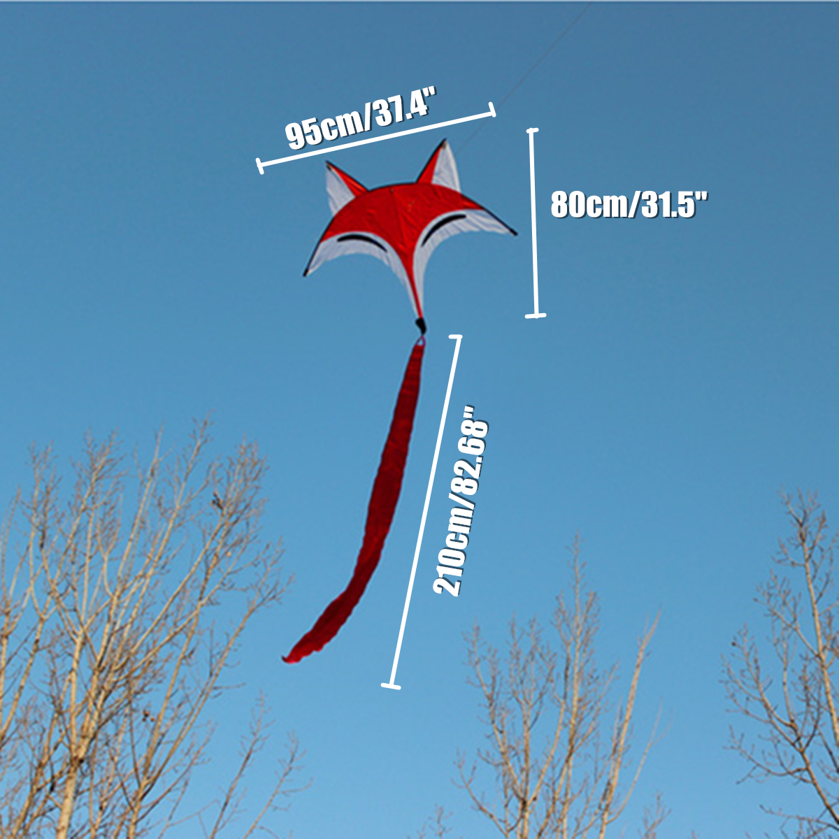 95cmx80cm-Outdoor-Sport-Red-Fox-Flying-Kite-Tail-Toy-Children-Kids-Game-Activity-1337092