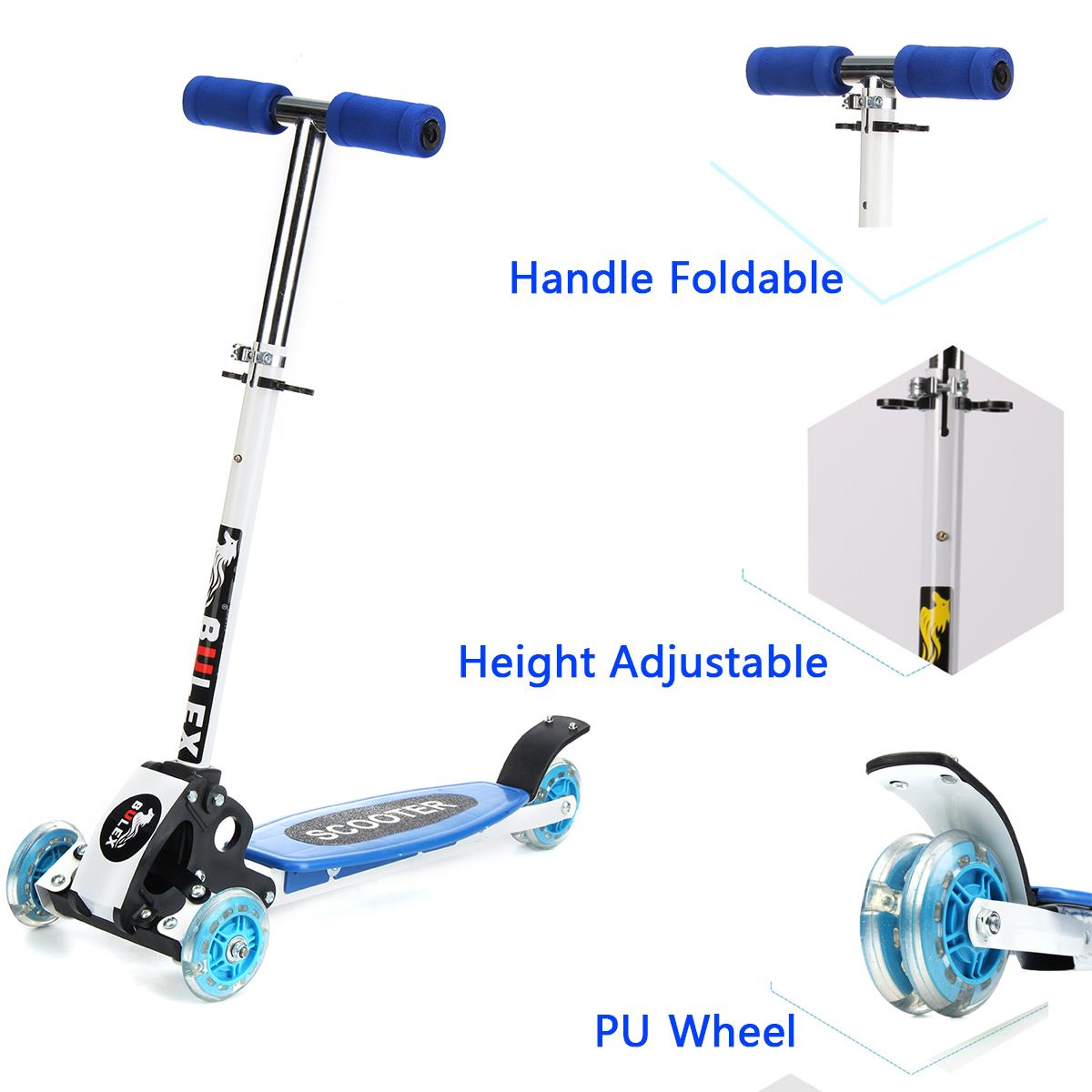 3-Wheels-15kmh-Foldable-Aluminum-Alloy-PU-Wheel-Anti-Skidding-Kick-Scooter-For-Kids-1258935