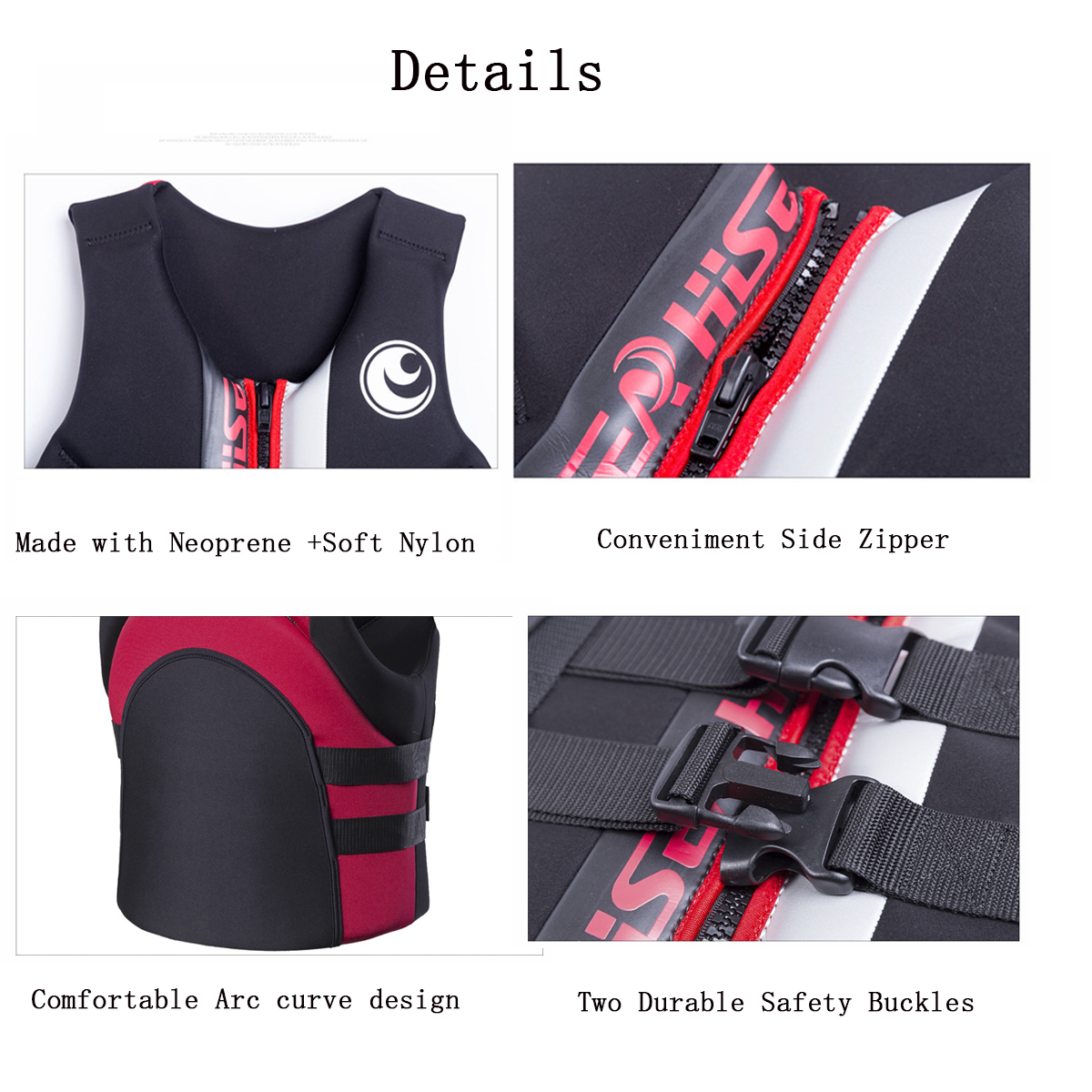 Life-Jacket-Water-Ski-Premium-Neoprene-Vest-Wakeboard-Kayaking-Drifting-Swimming-1247387