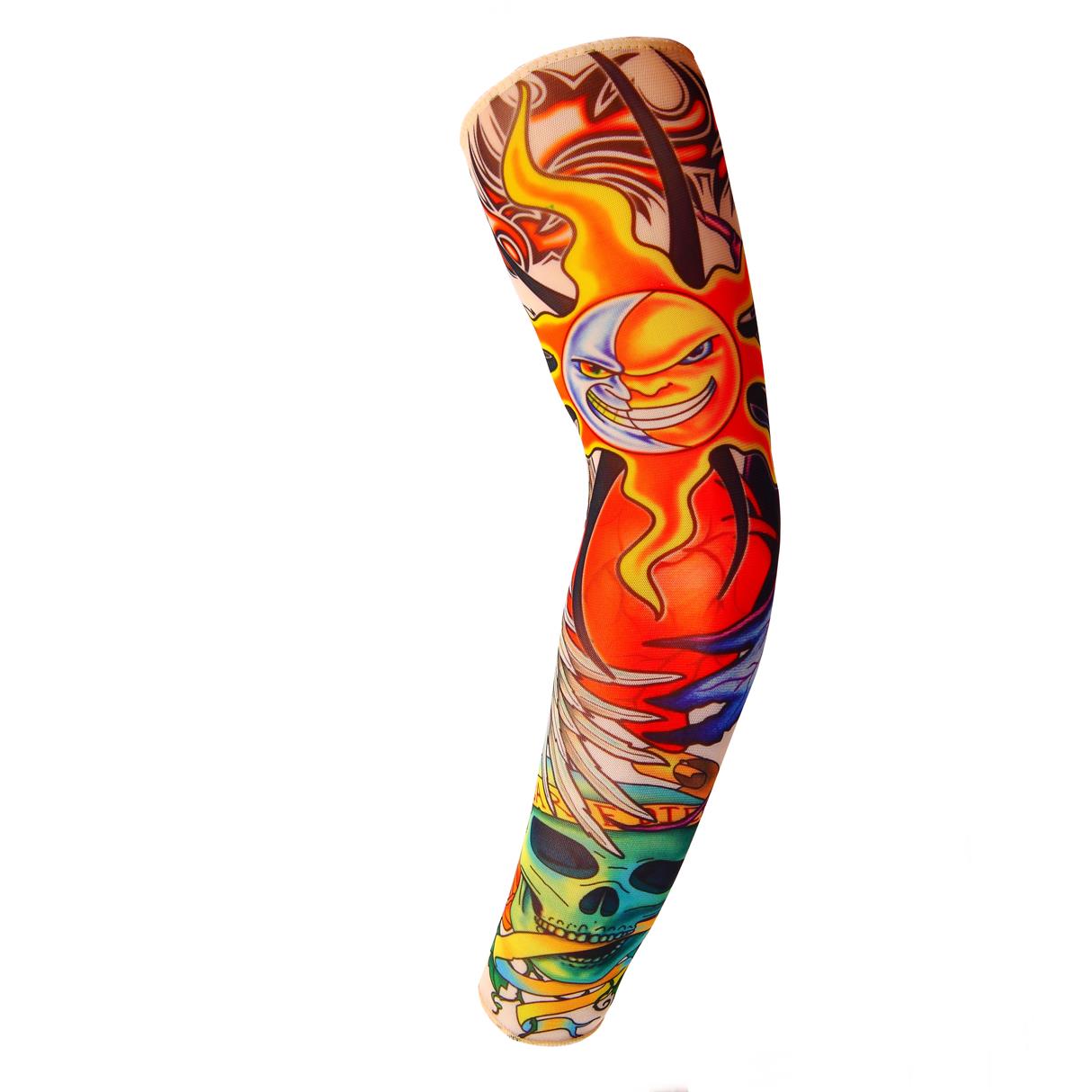 Men-Women-Nylon-Tattoo-Arm-Sleeves-Elastic-Cool-UV-Sun-Protection-Cycling-Fishing-Climbing-1154359