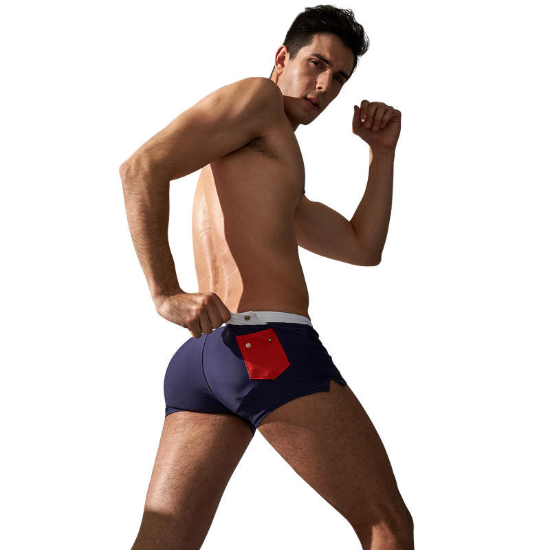 AQUX-5185-Men-Boxer-Shorts-Swimming-Trunks-With-A-button-Pocket-Fast-Drying-Beach-Sexy-1297868