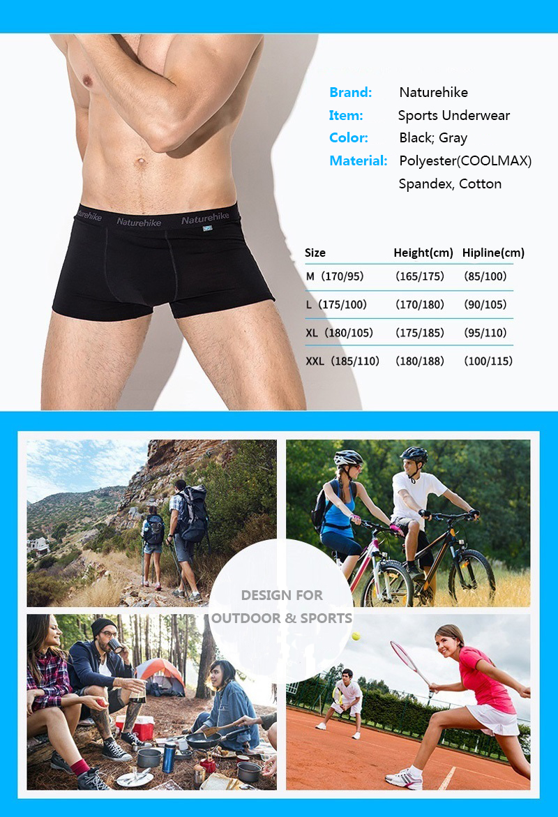 NATUREHIKE-CoolMAX-Mens-Sports-Shorts-Underwear-Antibacterial-Underpants-Quick-Drying-Breathable-1161562