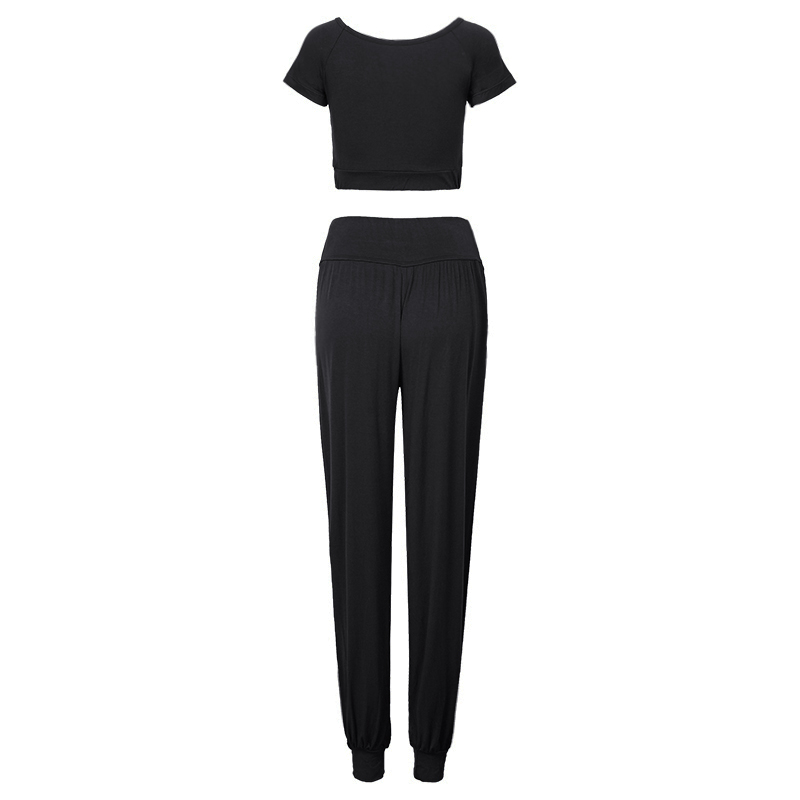 2-Pcs-Women-Yoga-Suit-Breathable-Sport-Crop-Top-Loose-Pants-Workout-Sets-1099140