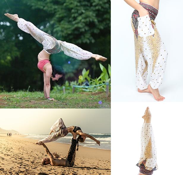 Bhemian-Island-Thai-Linen-Yoga-Pants-Original-Style-White-Peacock-Trousers-Elastic-Loose-Bloomers-1139060