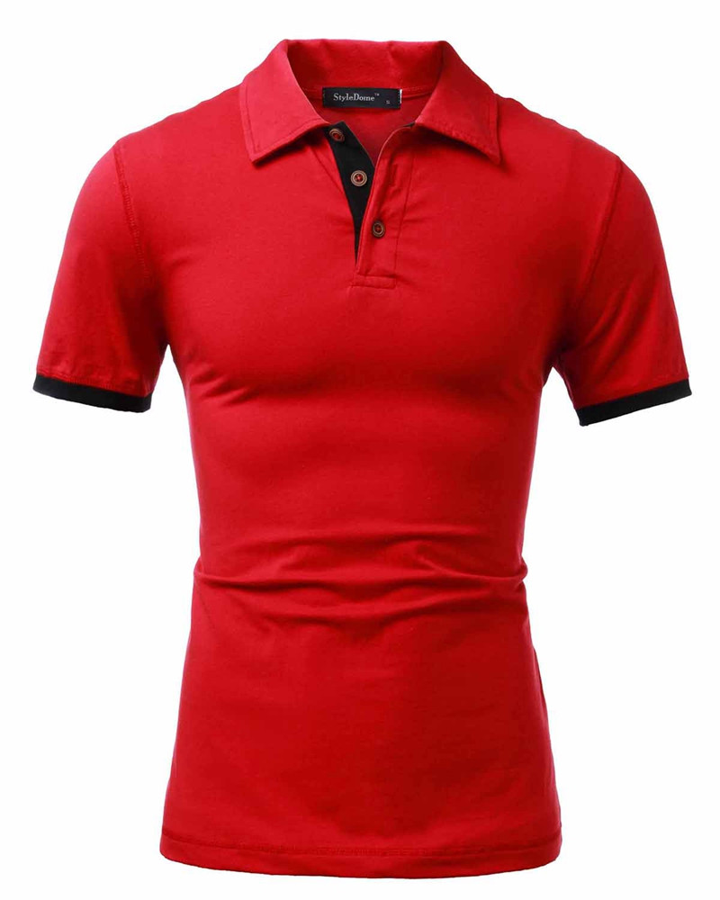 Mens-Casual-Walking-Shirt-Short-Sleeve-T-Shirts-Cotton-T-Shirt-Button-Casual-Slim-Top-1456406