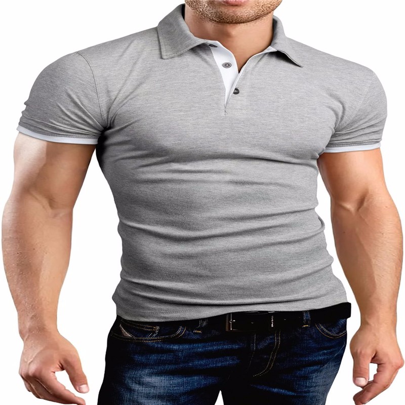 Mens-Casual-Walking-Shirt-Short-Sleeve-T-Shirts-Cotton-T-Shirt-Button-Casual-Slim-Top-1456406