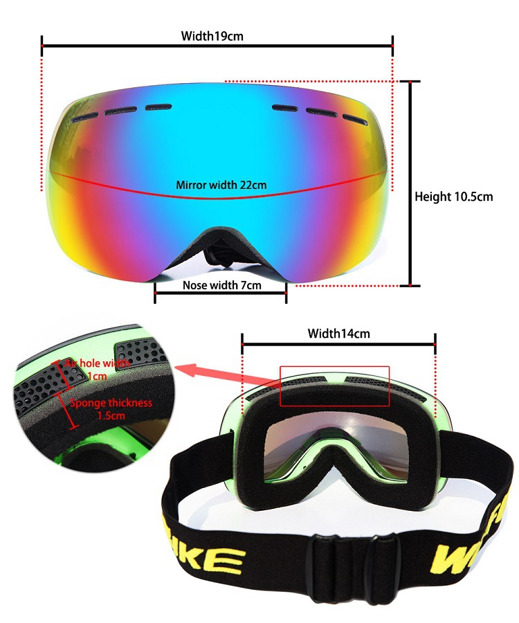 WOLFBIKE-Double-UV400-Anti-Fog-Windproof-Ski-Goggles--Snowboard-Skiing-Glasses-1198620