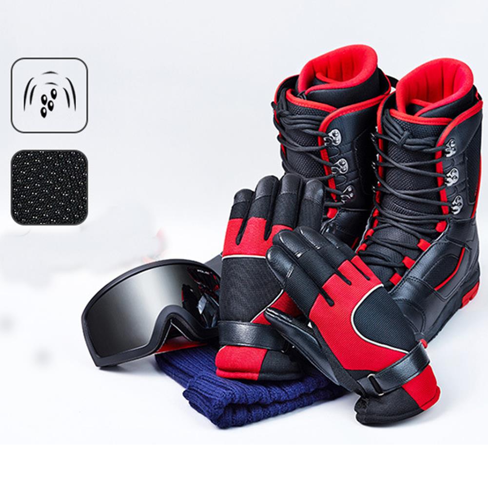 PJ02-Men-Winter-Windproof-Anti-Slip-Mittens-Gloves-Reflective-Strip-Leather-Patchwork-Fleece-Warm-1210518