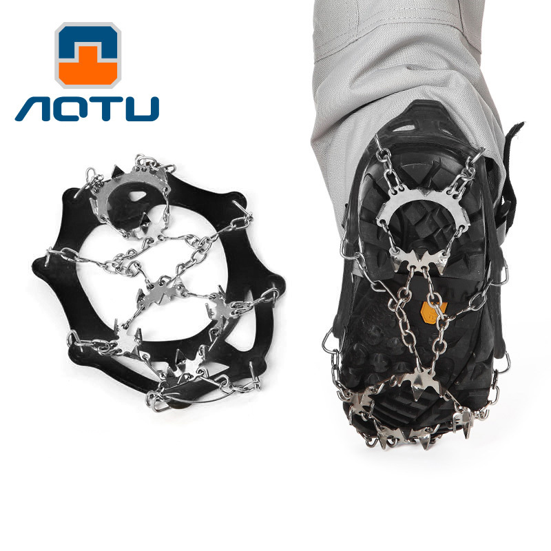 AOTU-AT8608-Snow-Grip-Spike-Ice-Shoes-Boots-Anti-slip-18-teeth-Climbing-Crampons-Grippers-for-Ski-1201108