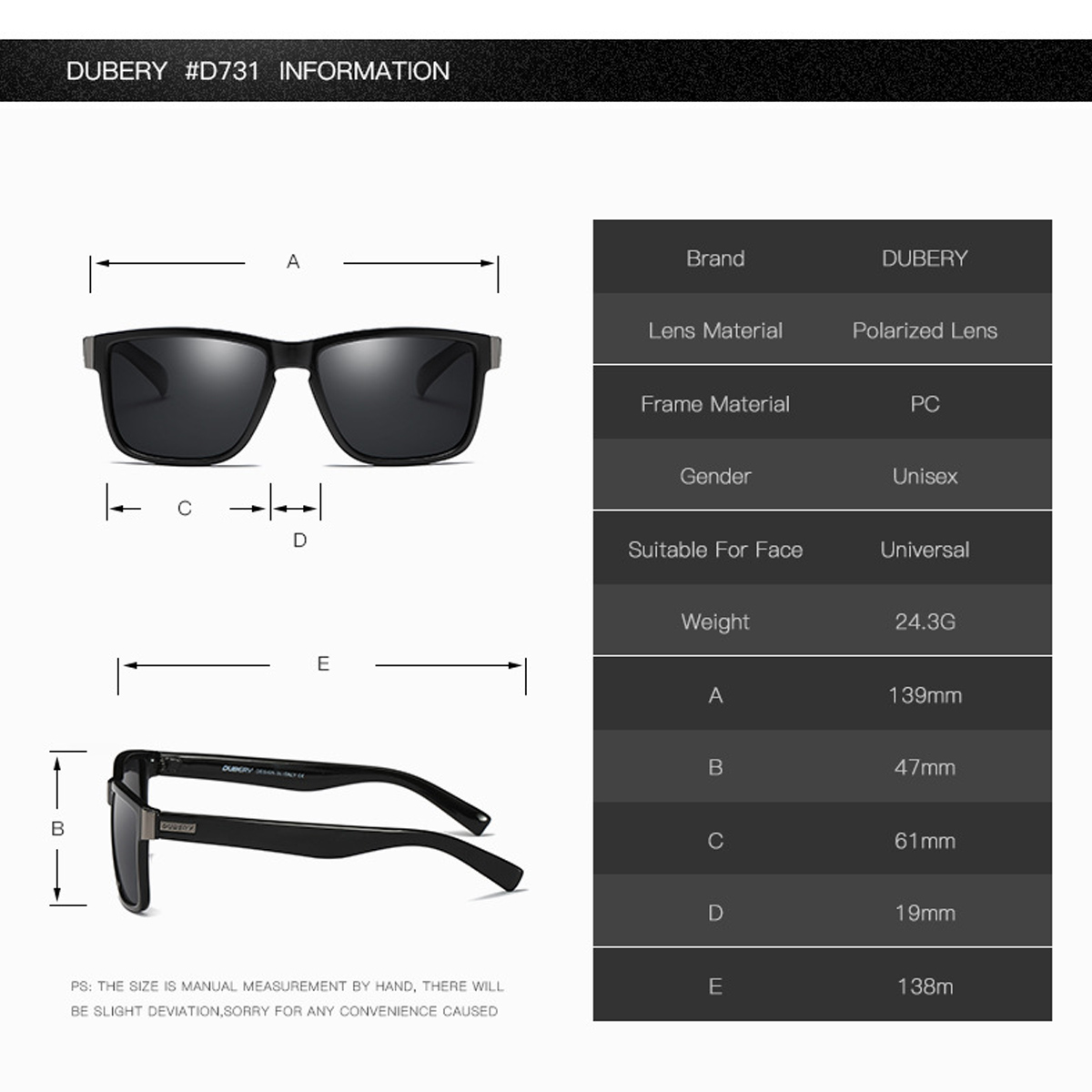 DUBERY-Men-Women-UV400-Polarized-Sunglasses-Driving-Fishing-Cycling-Bicycle-Eyewear-1422157