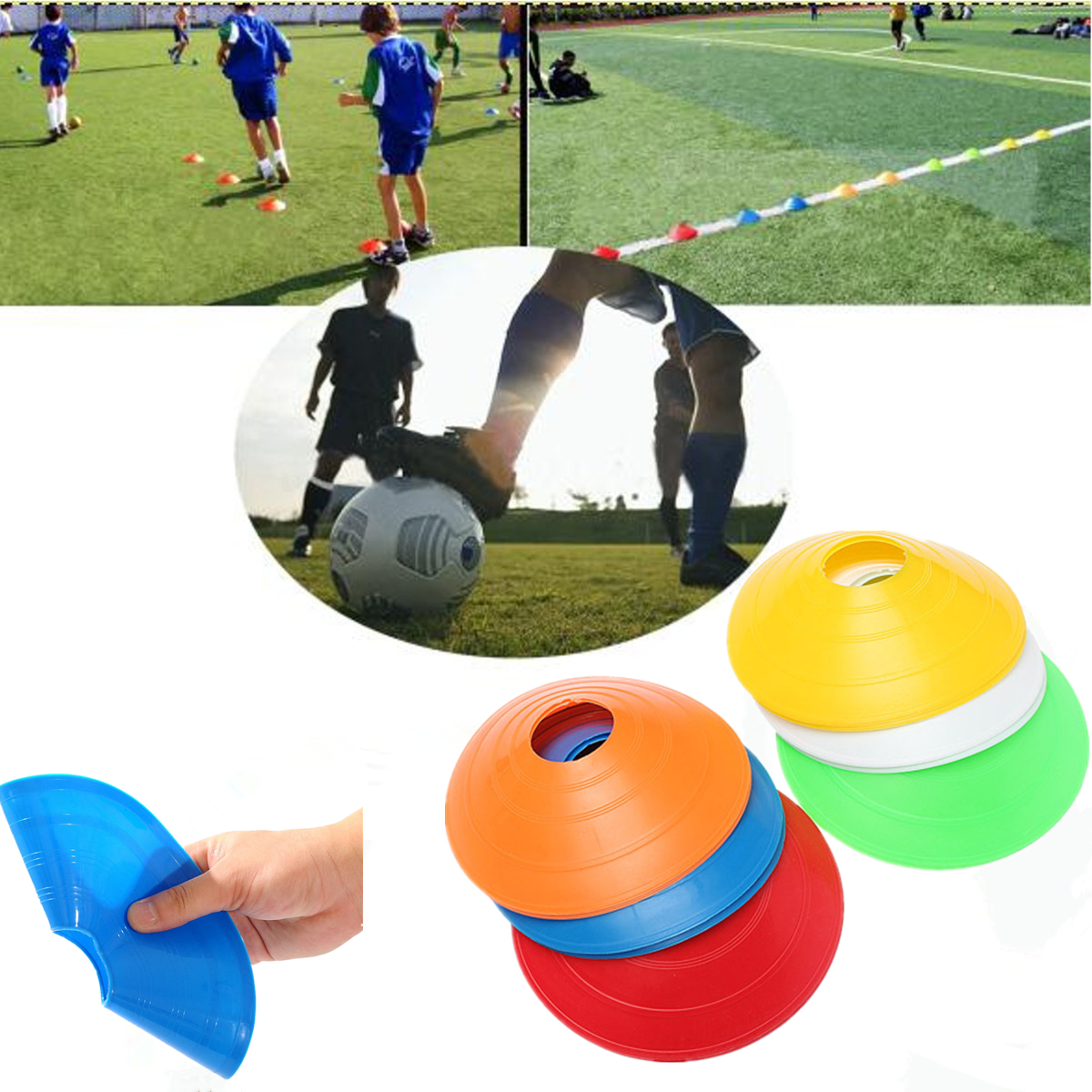 10-PCS-Football-Training-Speed-Disc-Cone-Cross--Roadblocks-932802