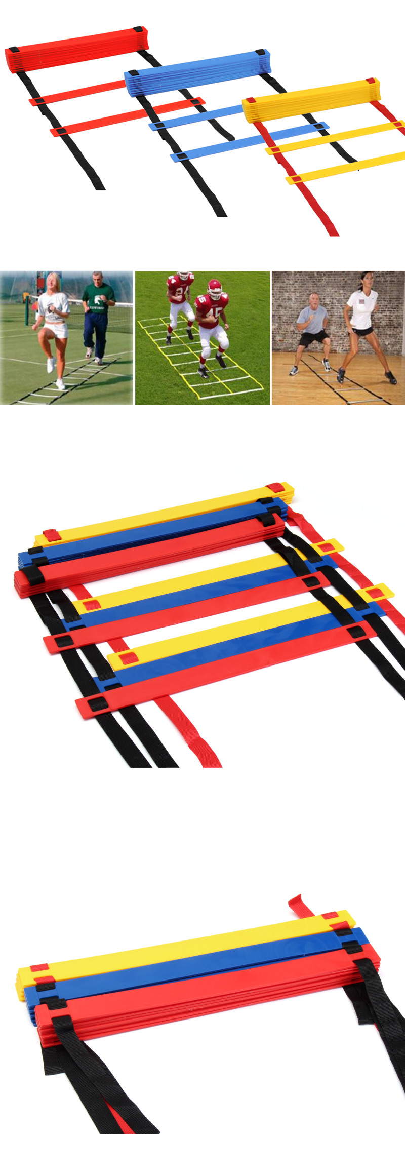 12-Rung-Speed-Agility-Ladder-Soccer-Sport-Ladder-Training-Carry-Bag-1203635