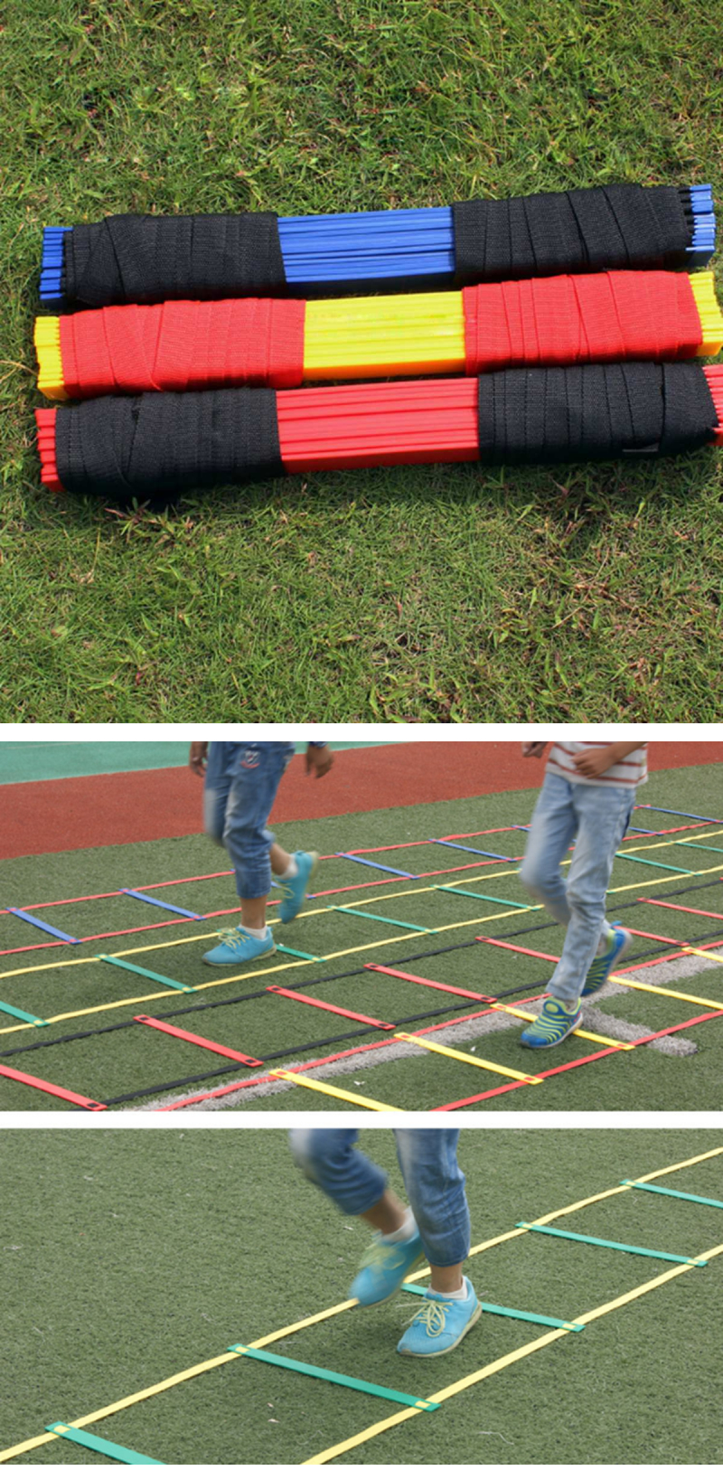 12-Rung-Speed-Agility-Ladder-Soccer-Sport-Ladder-Training-Carry-Bag-1203635