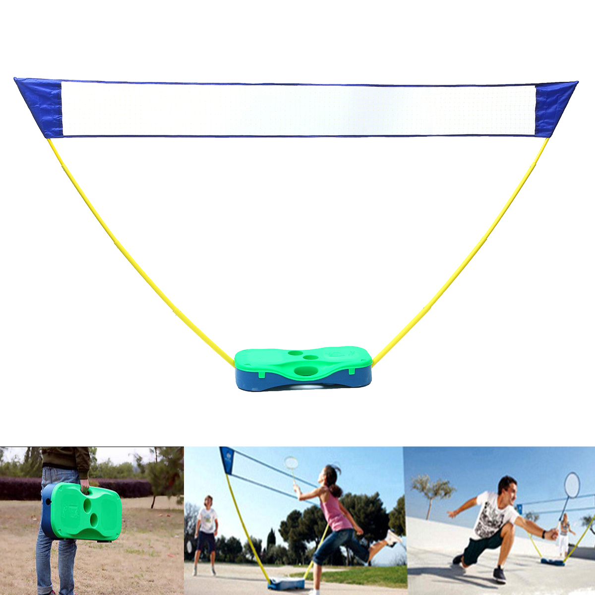 3-in-1-Outdoor-Sport-Badminton-Tennis-Volleyball-Net-Portable-Stand-Battledore-Set-1224291