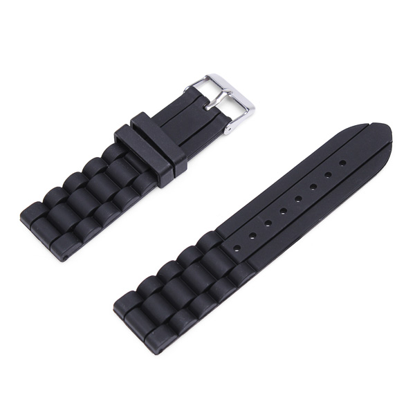 Black-Silicone-Rubber-Waterproof-Diver-Watch-Band-Strap-Outdoor-Sports-935955