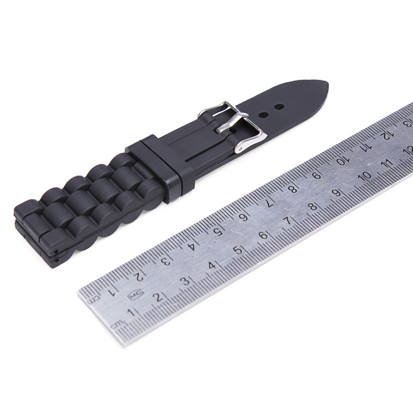 Black-Silicone-Rubber-Waterproof-Diver-Watch-Band-Strap-Outdoor-Sports-935955
