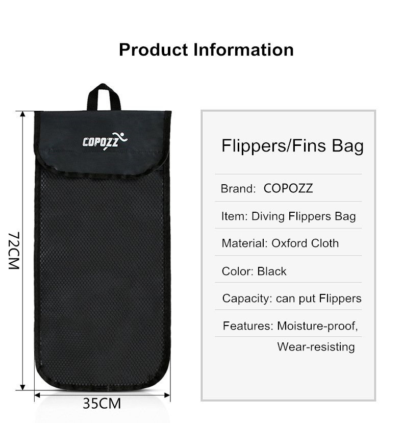 COPOZZ-3572CM-Mesh-Storage-Bag-for-Swimming-Diving-Flippers-Fins-Handbag-1167625