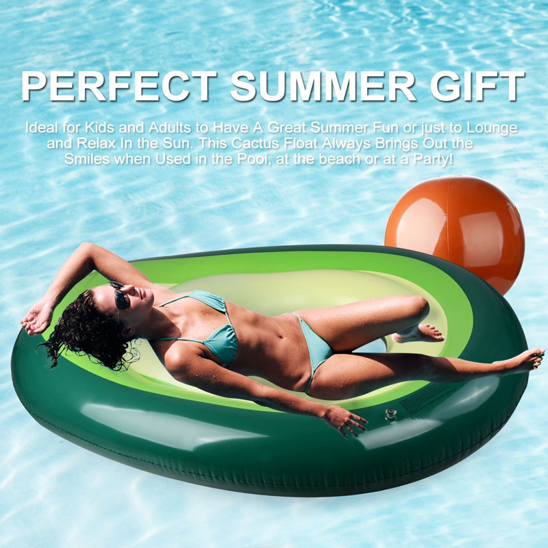 165-x-163cm-Inflatable-Boat-Avocado-Float-Beach-Ball-Summer-Lounger-Water-Equipment-1302923