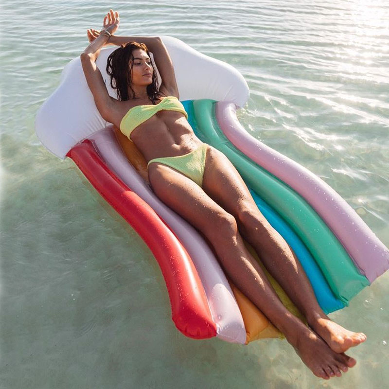 180-x-100cm-Rainbow-Inflatable-Boat-Pool-Water-Float-Bed-Swimming-Ring-Air-Mattress-1302925
