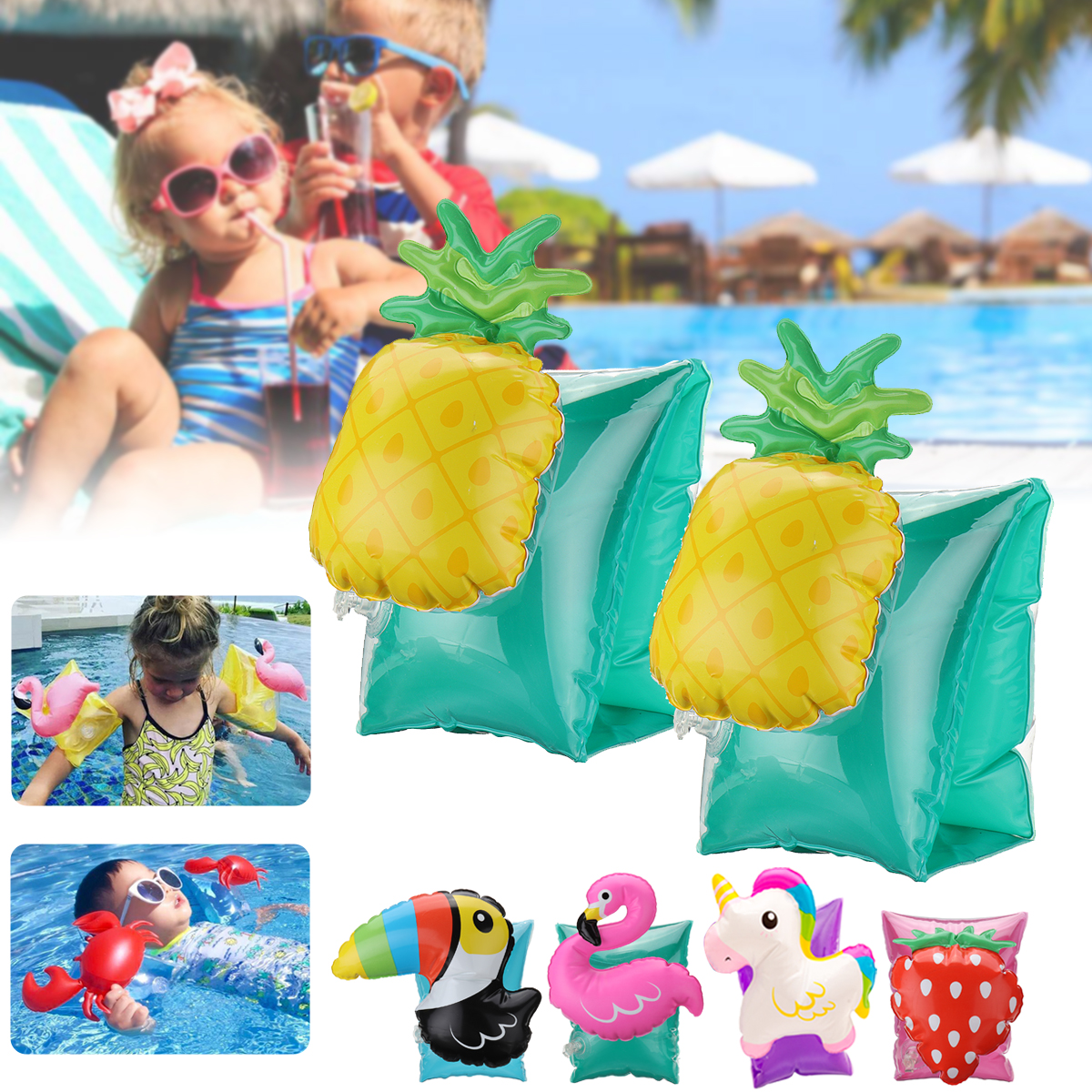 1-Pair-Kids-Summer-Inflatable-Safety-Swimming-Ring-Arm-Bands-Cartoon-Water-Float-1342739
