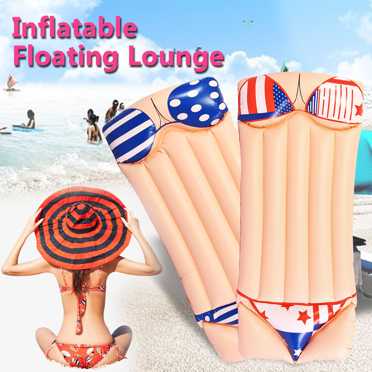 180x80cm-Inflatable-Air-Mat-Floating-Lounge-Water-Beach-Swimming-Pool-Bikini-Row-Pad-Bed-1243428