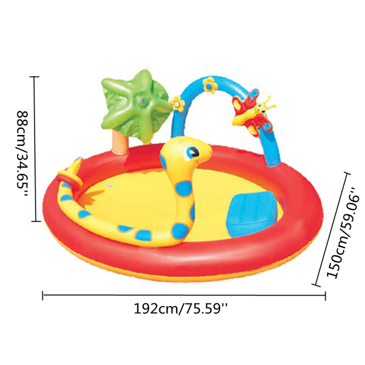 192x150x88cm-PVC-Inflatable-Swimming-Pool-Children-Kids-Outdoor-Safe-Water-Play-1245831