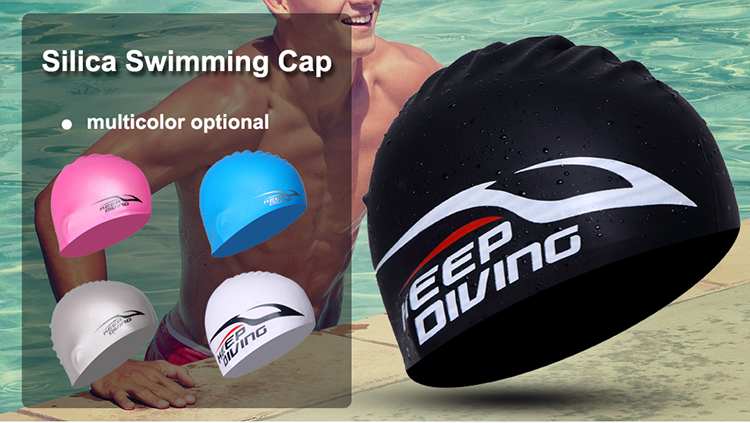 KEEP-DIVING-Swimming-Cap-Silicone-Waterproof-Adult-Child-Ears-Protection-Hood-Ultra-Thin-Cap-1139593