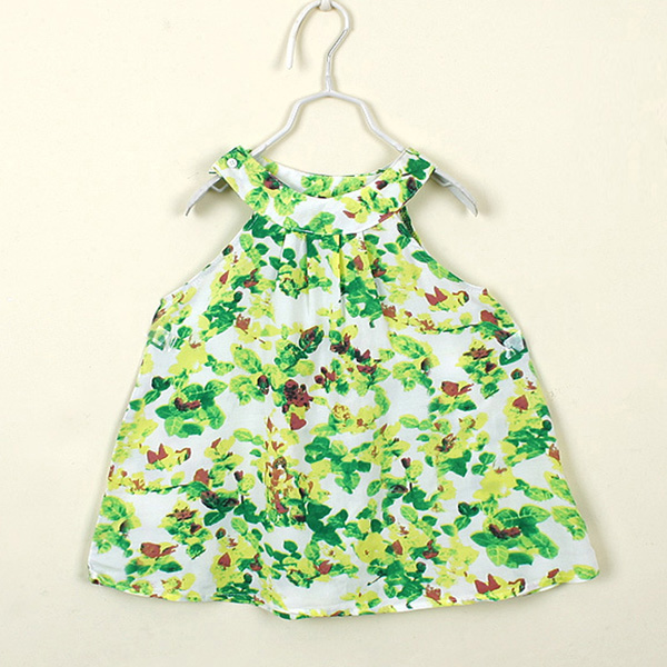 2015-Hot-Baby-Kids-Girls-Toddler-Party-Summer-Jumper-Skirt-Bottega-Veneta-Floral-Dress-980001