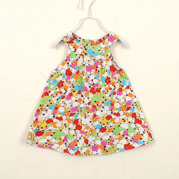 2015-Hot-Baby-Kids-Girls-Toddler-Party-Summer-Jumper-Skirt-Bottega-Veneta-Floral-Dress-980001