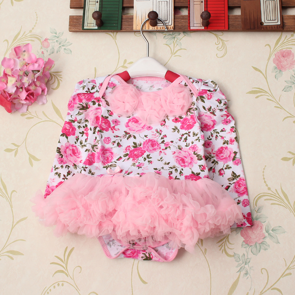 4Pcs-Baby-Girl-Headbrand-Romper-Skirt-Outfit-Shoes-Suit-Set-958847