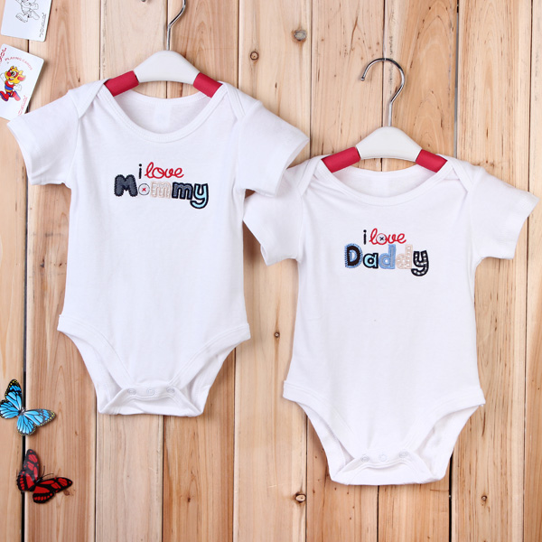 Baby-Infant-Newborn-Cotton-Love-Mom-Dad-Romper-Clothes-Jumpsuit-937993