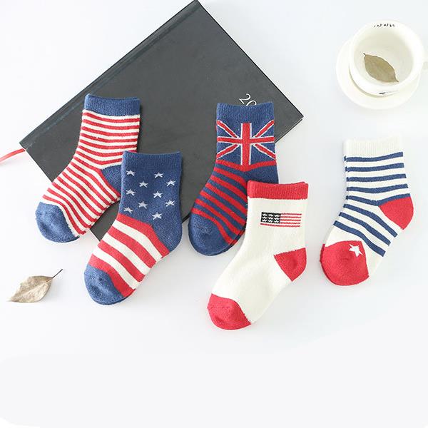 5-PairsLot-Cotton-British-Flag-Mix-Color-Socks-Stripe-Dot-Ventilation-Children-Socks-1114564