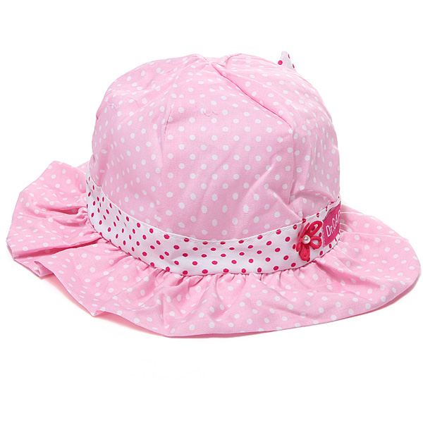 Toddler-Baby-Girls-Sun-Polka-Dot-Hat-Bow-Lace-Cotton-Bucket-Cap-1089813