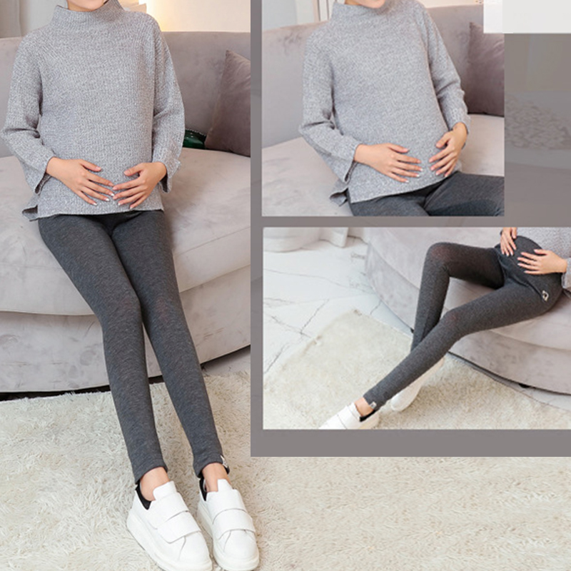 Pregnant-Woman-Autumn-Winter-Pure-Color-Thicken-Slim-Leggings-Maternity-Pants-1249728