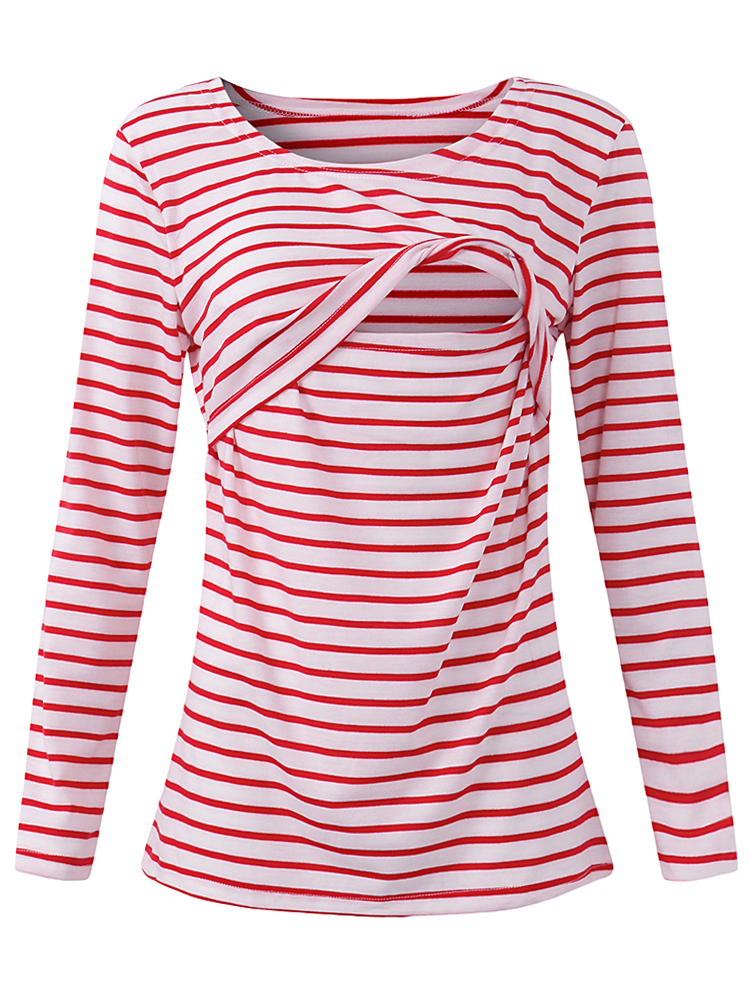 Striped-Pattern-Long-Sleeve-Nursing-Tops-Breast-feeding-Clothes-Tees-For-Pregnant-Women-Maternity-1211135