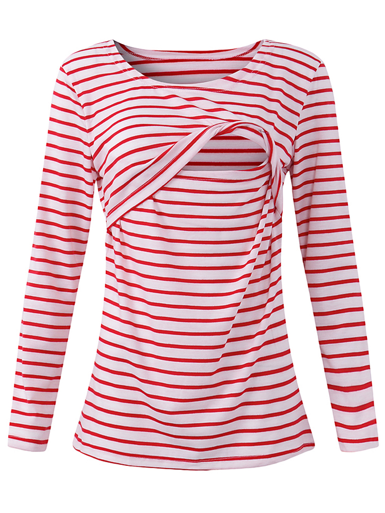 Striped-Pattern-Long-Sleeve-Nursing-Tops-Breast-feeding-Clothes-Tees-For-Pregnant-Women-Maternity-1211135