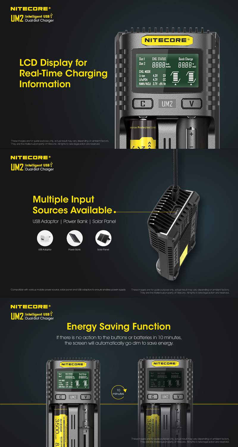 NITECORE-UM2-LCD-Screen-Display-5V2A-Lithium-Battery-Charger-2-Slots-Smart-Rapid-Charger-For-NITECOR-1429020