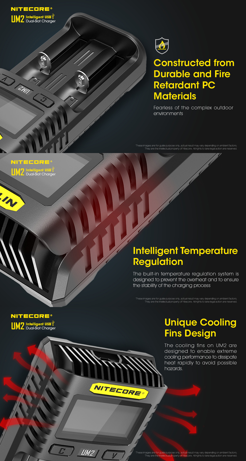 NITECORE-UM2-LCD-Screen-Display-5V2A-Lithium-Battery-Charger-2-Slots-Smart-Rapid-Charger-For-NITECOR-1429020