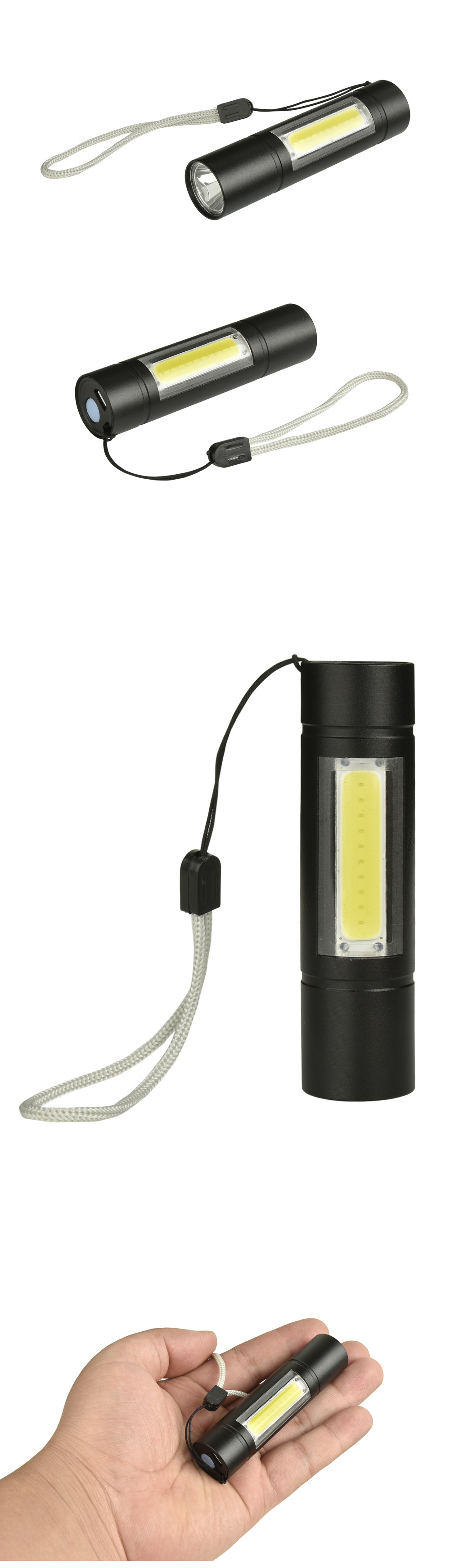 XANES-1518-XPECOB-2Lights-1000Lumens-3Modes-USB-Rechargeable-Brightness-EDC-LED-Flashlight-Suit-1290337