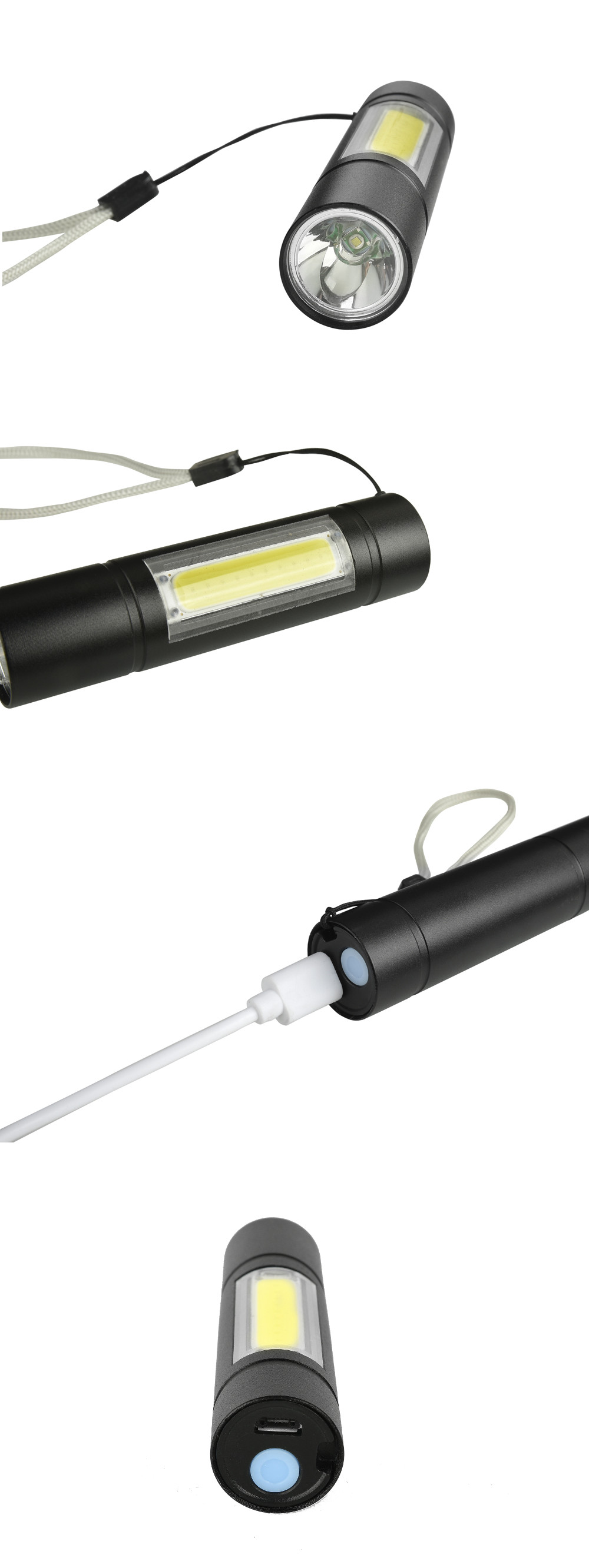XANES-1518-XPECOB-2Lights-1000Lumens-3Modes-USB-Rechargeable-Brightness-EDC-LED-Flashlight-Suit-1290337