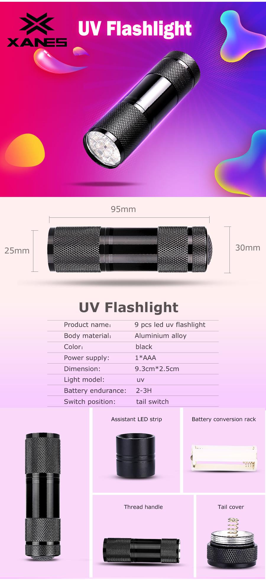 XANES-U01-9x-LED-Violet-Light-Multifunction-UV-LED-Flashlight-Fluorescence-Detection-Pen-AAA-1281578