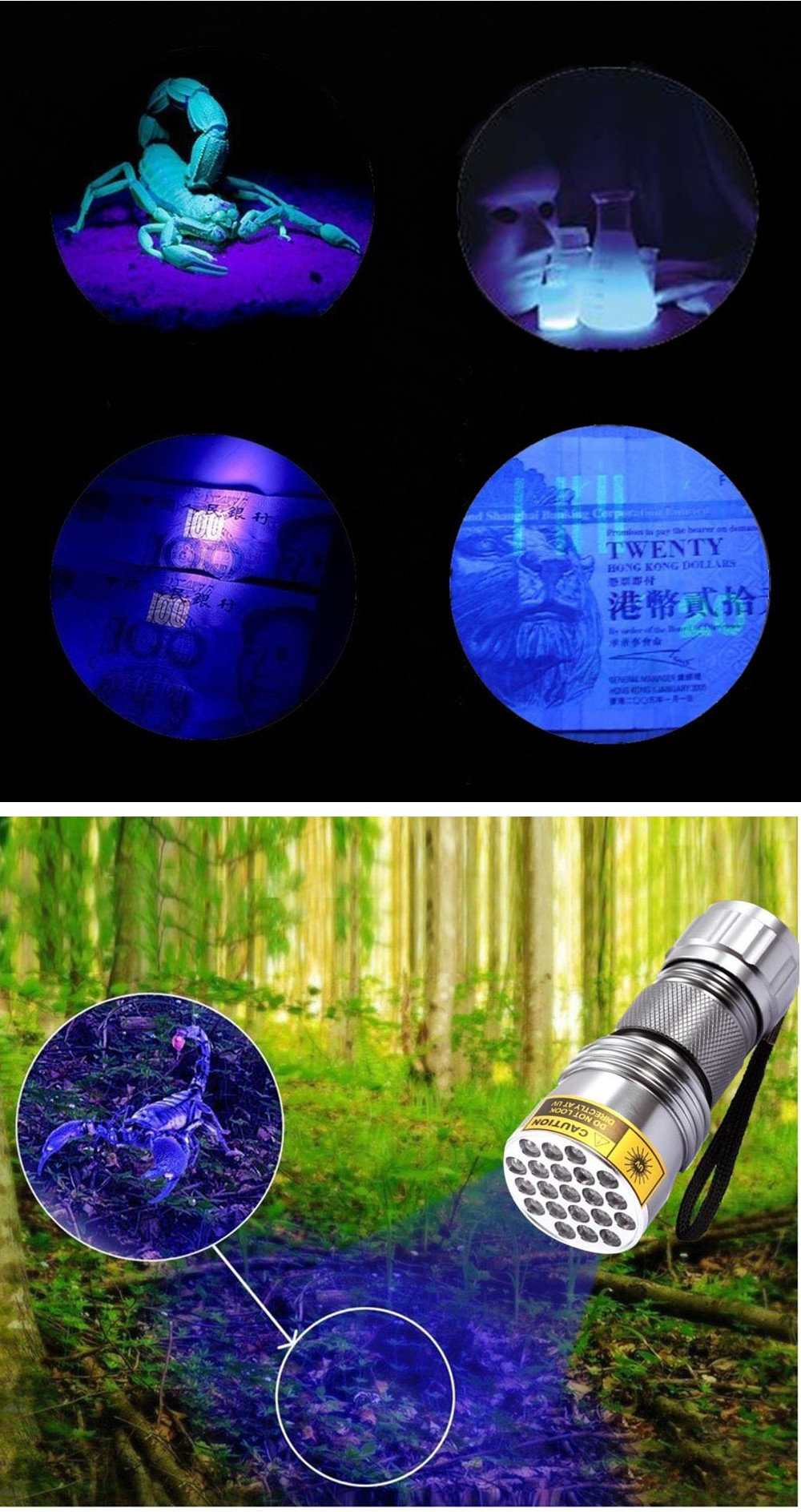 XANES-U03-21LEDs-400nm-Violet-UV-LED-Flashlight-Fluorescence-Sterilization-Banknote-Detection-Pen-1287882