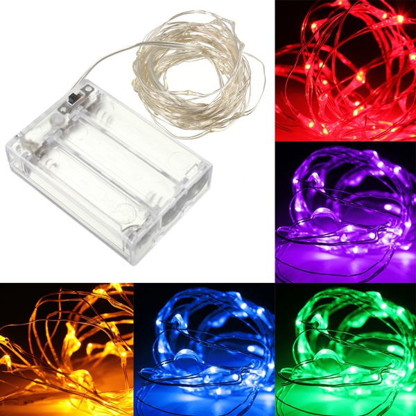 10M-100-LED-Silver-Wire-Fairy-String-Light-Battery-Powered-Waterproof-Christmas-Party-Decor-1012229