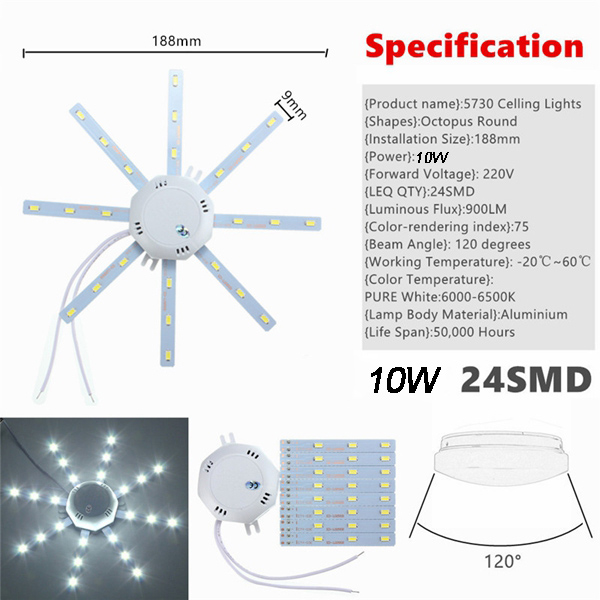 10W-5730-SMD-Kitchen-Bedroom-Light-LED-Ceiling-Lamp-Bulb-Fixture-220V-1079232